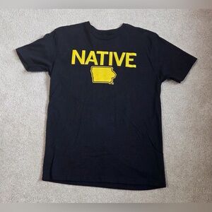 Men’s Large Raygun Native Iowa Black T Shirt